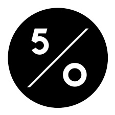 50% FIFTY PERCENT logo
